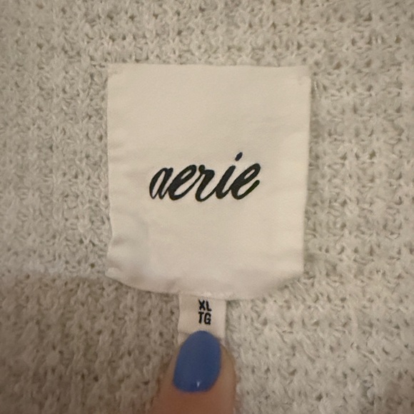 Aerie Oversized Collared Waffle Knit Sweater - Picture 2 of 2